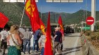 Blockade gegen NATO-Konvoi durch KKE-Mitglieder